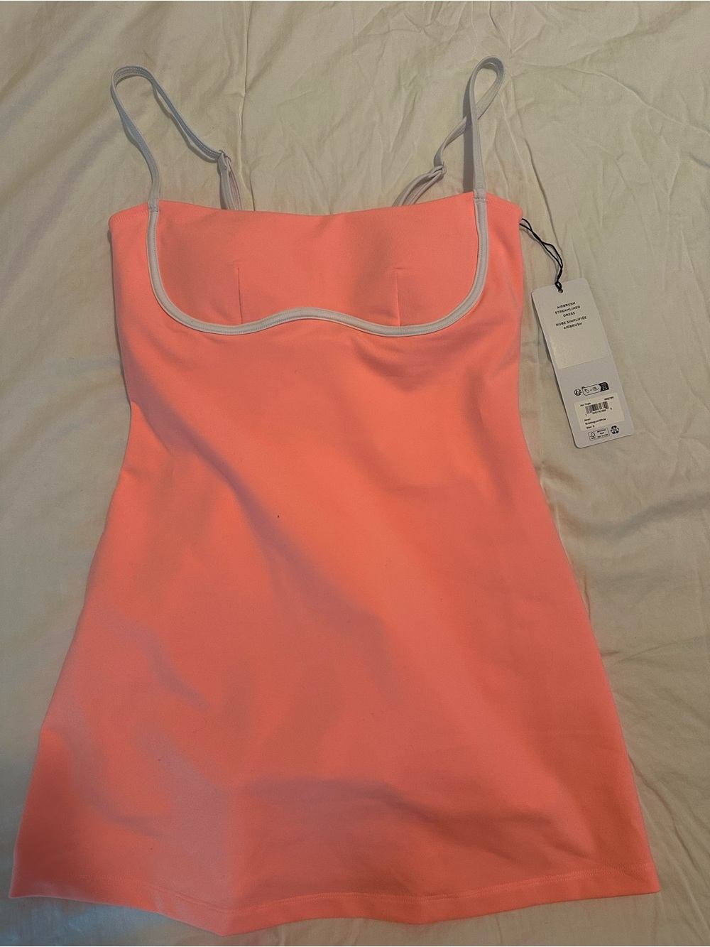 Alo Yoga Streamlined Dress Neon Bubblegum Mini Dress